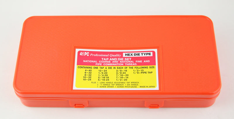 40 Piece Tap and Die Set in 2-Level case – Desco Tools