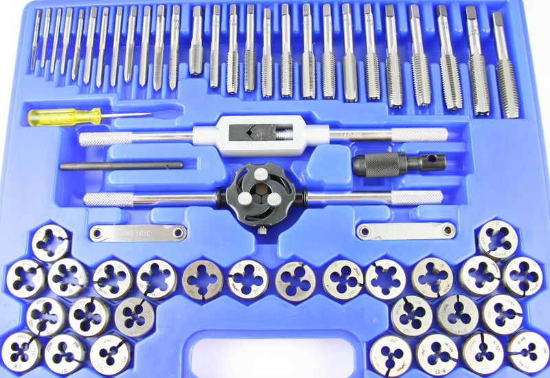 60 Piece Tap and Die Set in Hard Plastic Case – Desco Tools